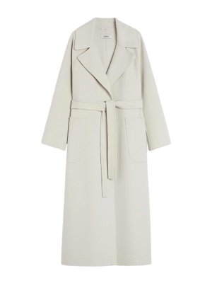 S MAX MARA: knee length coats - Wool Dressing Gown Coat