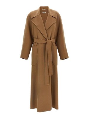 S MAX MARA: knee length coats - Wool Dressing Gown Coat