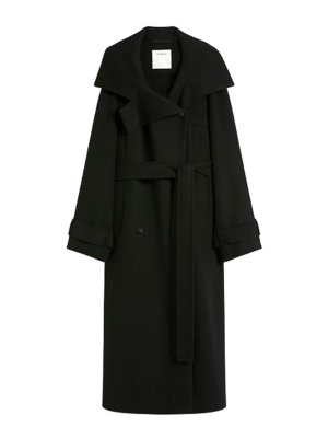 SPORTMAX: トレンチコート - トレンチコート - 黒