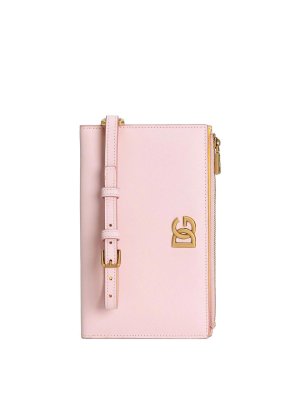 DOLCE & GABBANA: wallets & purses - Calfskin Passport Holder With Dg Logo