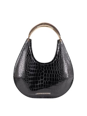ELISABETTA FRANCHI: shoulder bags - Medium Hobo Bag Croco Print Leather Effect