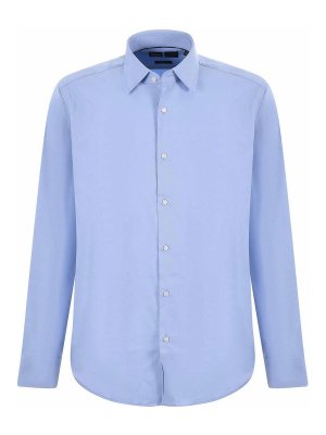 Hugo Boss: camicie - Camicia in twill azzurra