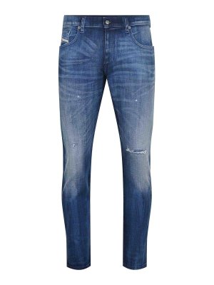 DIESEL: straight leg jeans - Jeans  Made Of Stretch Denim