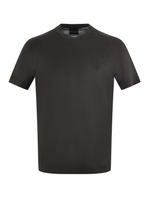 EMPORIO ARMANI: t-shirts - Lyocell And Cotton T-Shirt