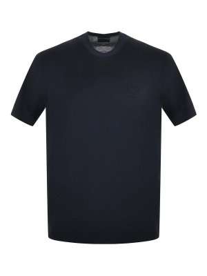 EMPORIO ARMANI: t-shirts - Lyocell And Cotton T-Shirt
