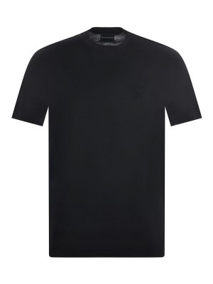 EMPORIO ARMANI: t-shirts - Lyocell And Cotton T-Shirt