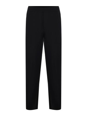 EMPORIO ARMANI: casual trousers - Diagonal-Weave Cotton Blend Trousers