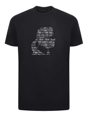 KARL LAGERFELD: t-shirt - T-shirt in cotone elasticizzato