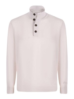 MC2 SAINT BARTH: Strickpullover mit Rundhalsausschnitt - Rundhalspullover - Creme