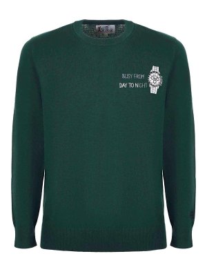 MC2 SAINT BARTH: Strickpullover mit Rundhalsausschnitt - Rundhalspullover - Grün