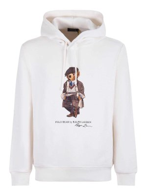 POLO RALPH LAUREN: Strickpullover mit Rundhalsausschnitt - Rundhalspullover - Creme