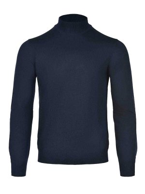 TAGLIATORE: Suéteres con cuello pico - Suéter Cuello Redondo - Azul