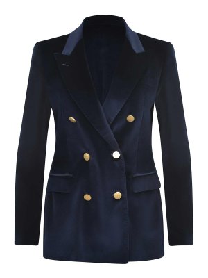 TAGLIATORE: blazers - Double-Breasted Jacket   In Cotton Blend