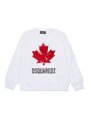 DSQUARED2: Sweatshirts & Sweaters - White sweatshirt