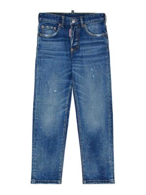 DSQUARED2: Straight Leg Jeans - Straight Leg Jeans - Denim