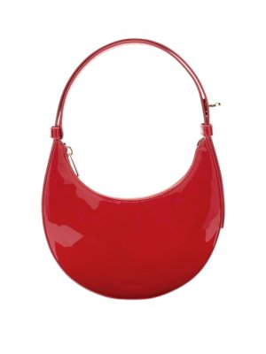 FURLA: totes bags - Furla delight mini red shiny leather bag