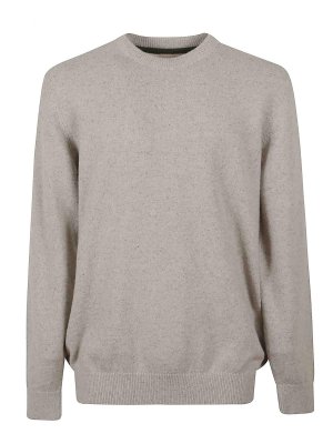 BARBOUR: Suéteres con cuello pico - Suéter Cuello Redondo - Gris Claro