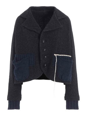 YOHJI YAMAMOTO: Suéteres con cuello pico - Suéter Cuello Redondo - Negro