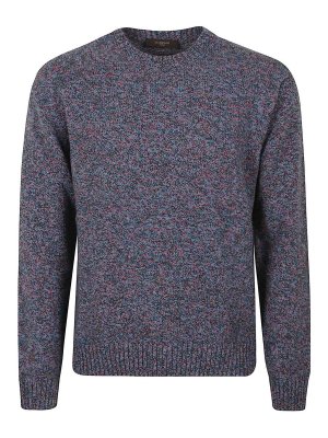 ZANONE: Strickpullover mit Rundhalsausschnitt - Rundhalspullover - Blau