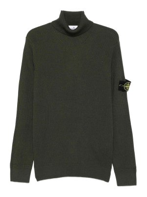 STONE ISLAND: Suéteres con cuello pico - Suéter Cuello Redondo - Verde
