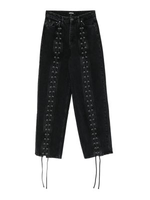 ROTATE Birger Christensen: straight leg jeans - Jeans Lacci Denim Black