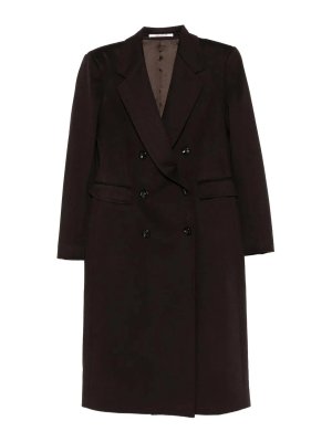 TAGLIATORE: Knielange Mäntel - Knielanger Mantel - Dunkelbraun