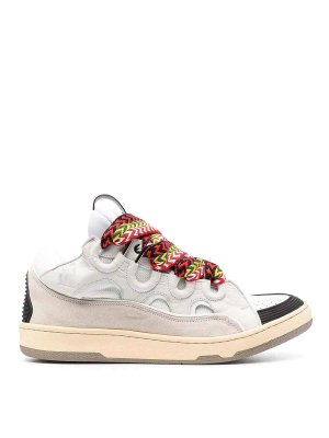 LANVIN: sneakers - Scneaker Curb bianche