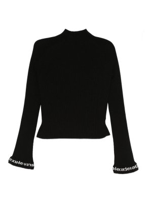 ALEXANDER WANG: Strickpullover mit Rundhalsausschnitt - Rundhalspullover - Schwarz
