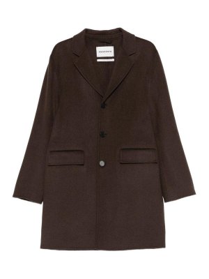 AMARANTO: cappotti lunghi - Cappotto Marrone Con Tasche