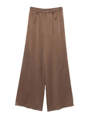 ANTONELLI FIRENZE: blouses - Brown Wide-Leg Trousers