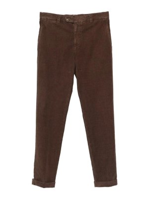 BERWICH: pantaloni casual - Pantaloni in cotone elasticizzato marrone