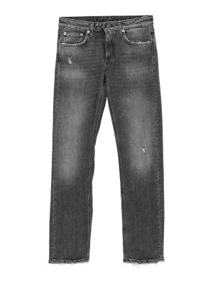 DONDUP: straight leg jeans - Distressed Effect Coco Slim-Fit Jeans