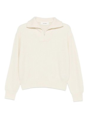 IVORY PARIS: Col en V - Pull À Col V - Blanc