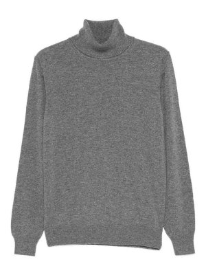 Kangra Cashmere: Rollkragenpullover  und Polo-Ausschnitt - Rollkragenpullover - Grau