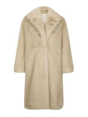 Liu Jo: Fourrure - Manteau En Fourrure - Beige