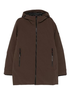 PEUTEREY: parkas - Brown Hooded Parka