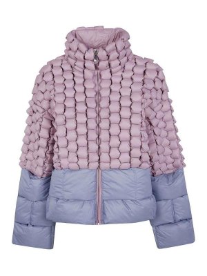 RAXXY: giacche imbottite - Piumino Rosa E Blu Con Design Trapuntato 3D