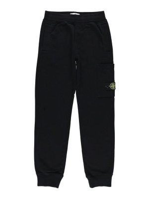 STONE ISLAND: Pantalones deportivos - Pantalones Deportivos - Negro