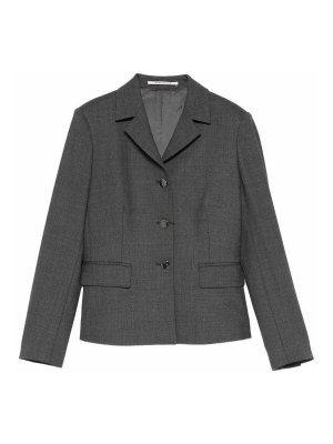 TAGLIATORE: blazers - Grey Virgin Wool Blazer