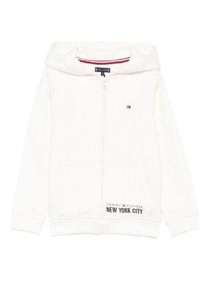 TOMMY HILFIGER: Sweatshirts & Sweaters - White Hoodie