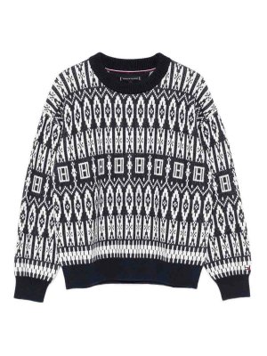 TOMMY HILFIGER: crew necks - Patterned Crew Neck Sweater