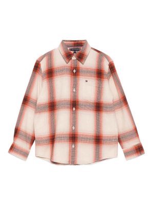 TOMMY HILFIGER: shirts - Long-sleeved checked shirt