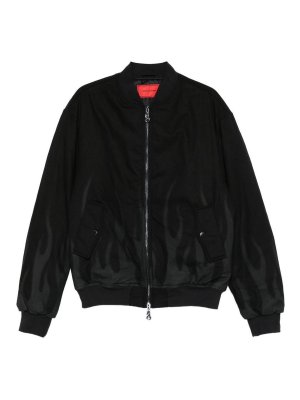 VISION OF SUPER: bombers - Black Zip-Up Bomber Jacket