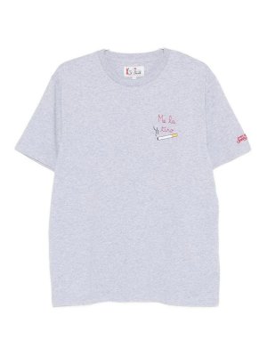 MC2 SAINT BARTH: t-shirts - Grey Cotton Short-Sleeved T-Shirt