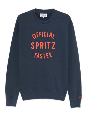 MC2 SAINT BARTH: crew necks - Blue Cotton Crewneck Sweatshirt