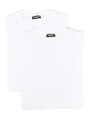 DSQUARED2: t-shirts - White Stretch Cotton T-Shirts