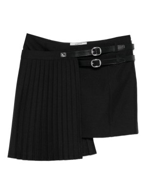 COPERNI: mini skirts - Black Mini Skirt With Asymmetric Hem