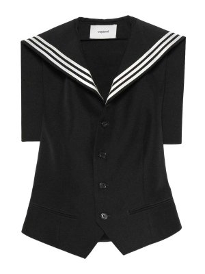 COPERNI: maglieria gilet - Gilet con colletto a righe