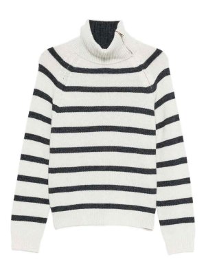 Semicouture: maglia collo rotondo - Maglieria Irmina in cashmere a righe