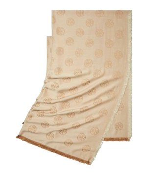 TORY BURCH: Bufandas y pañuelos - Bufanda - Camel
